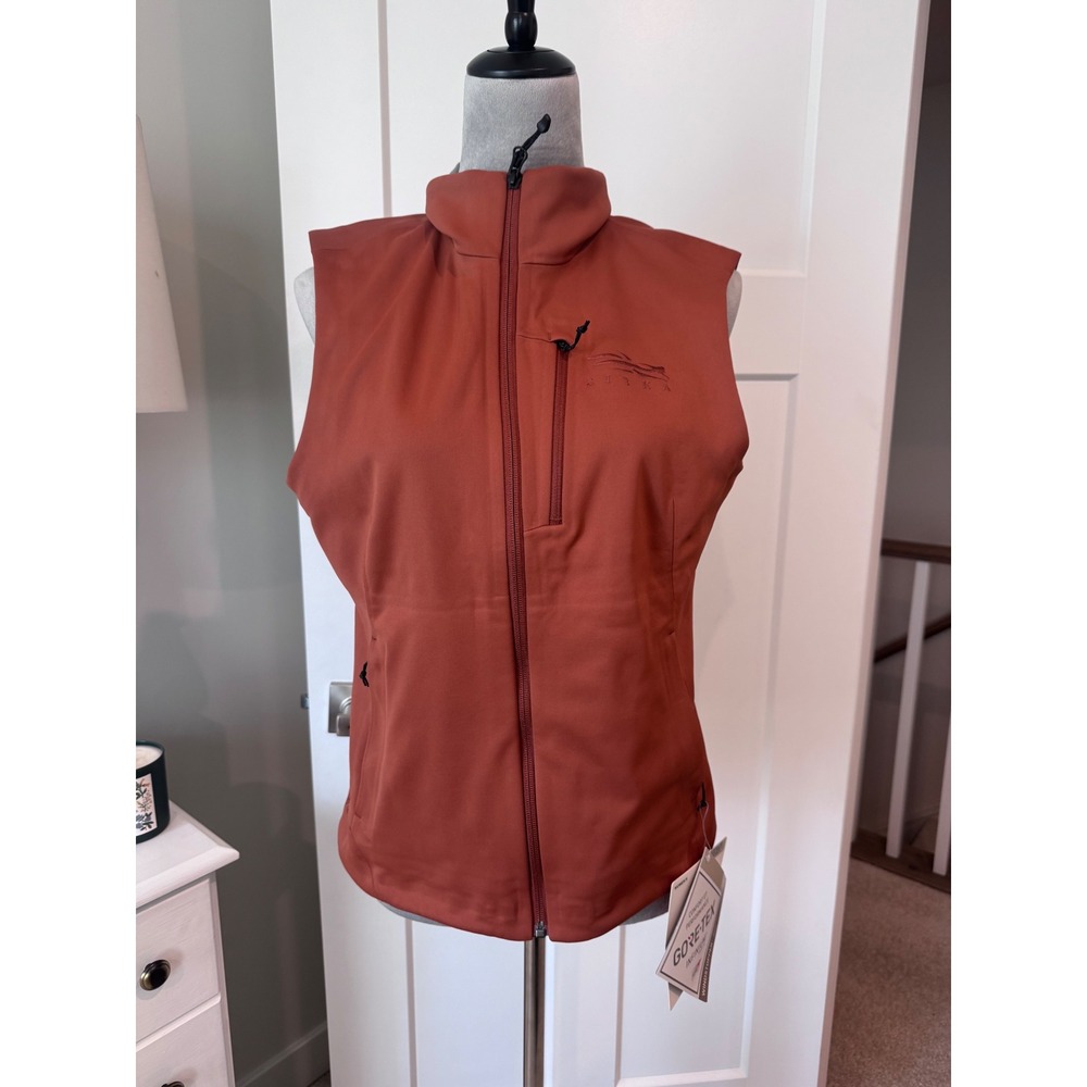 Sitka Jetstream Vest Womens M rust Red Sumac GORE-TEX INFINIUM Windstopper